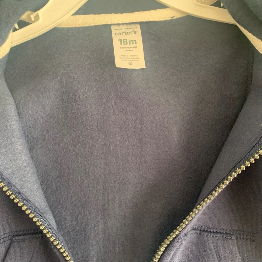 NWT Carter’s Zip-Up Fleece Hoodie 18 months